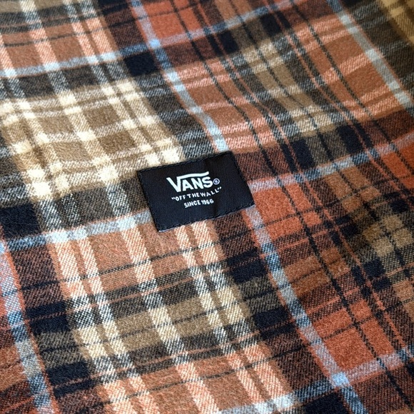 Vans Flannel Jacket Orange and Black - Picture 2 of 5